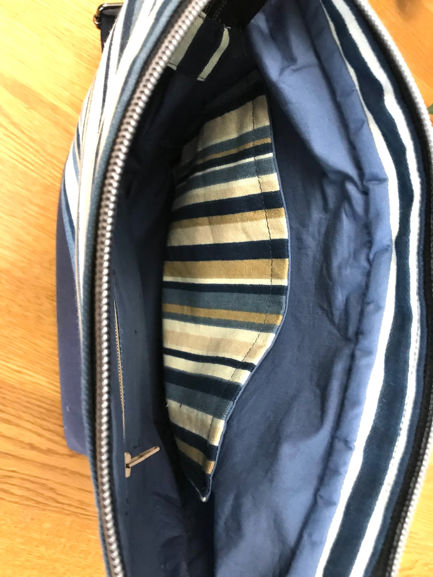 Fun Striped Crossbody Bag made from Canvas