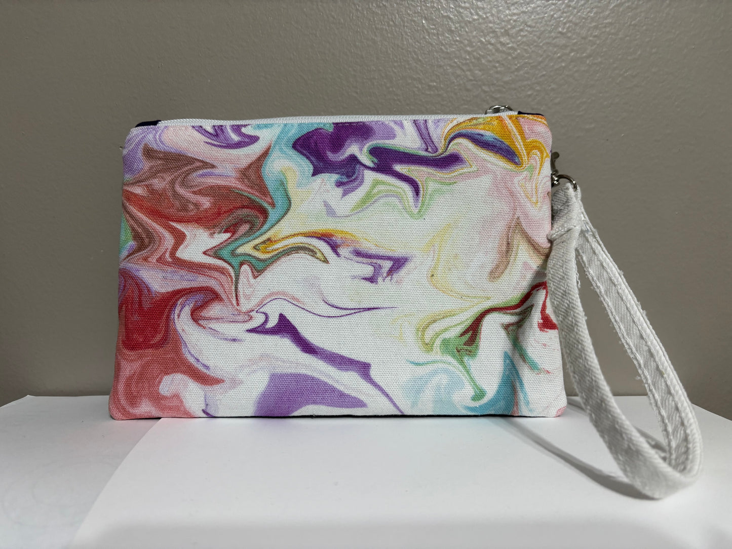 Wristlet from Marbled Cotton Duck Cloth Canvas