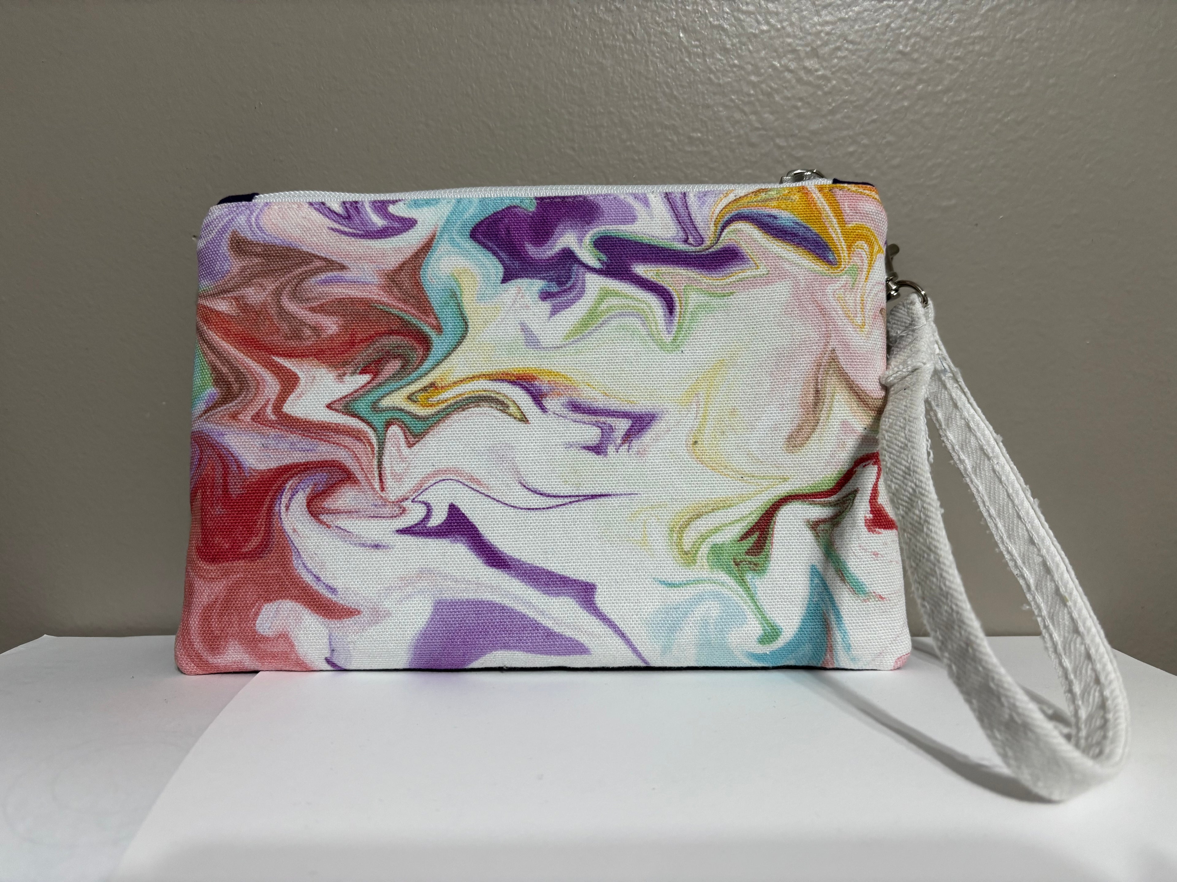 Wristlet from Marbled Cotton Duck Cloth Canvas