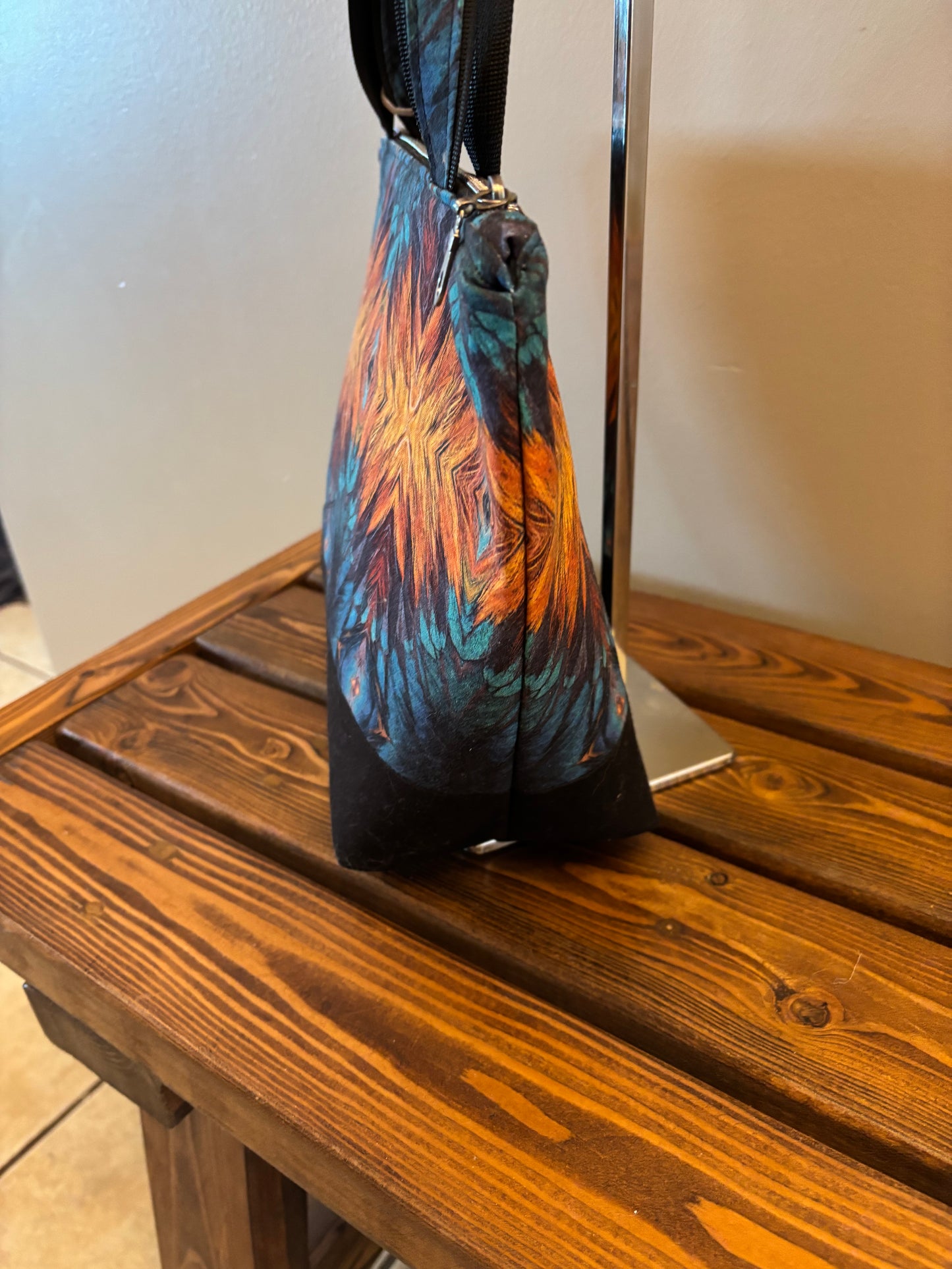 Strikingly Beautiful Shoulder Bag made from Bright Multi Color Designed Canvas