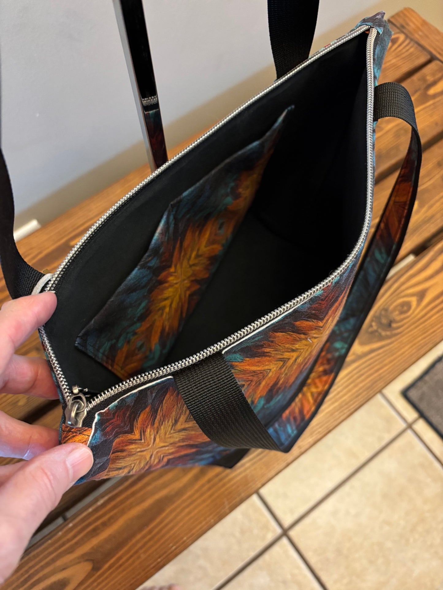 Strikingly Beautiful Shoulder Bag made from Bright Multi Color Designed Canvas