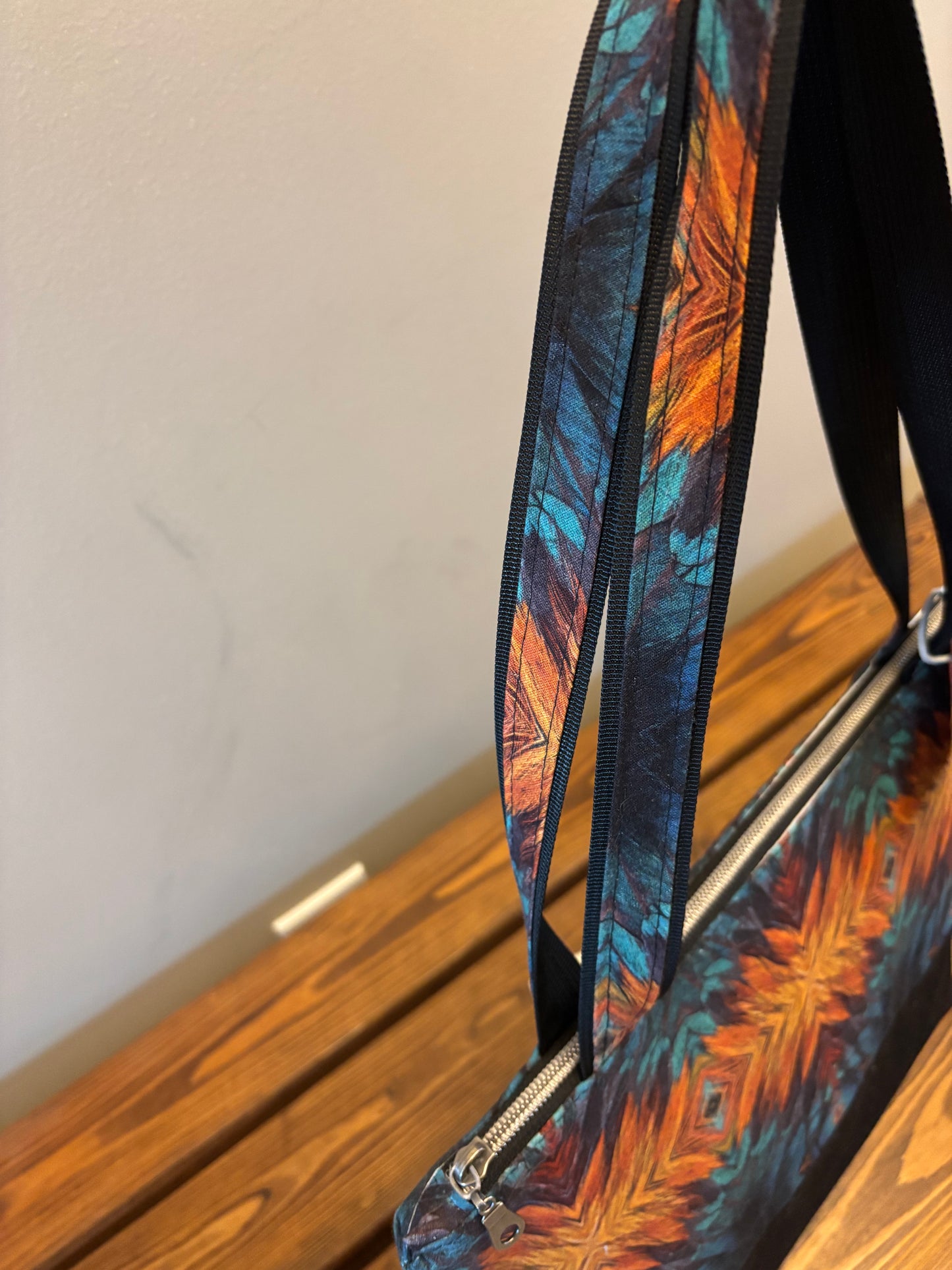 Strikingly Beautiful Shoulder Bag made from Bright Multi Color Designed Canvas