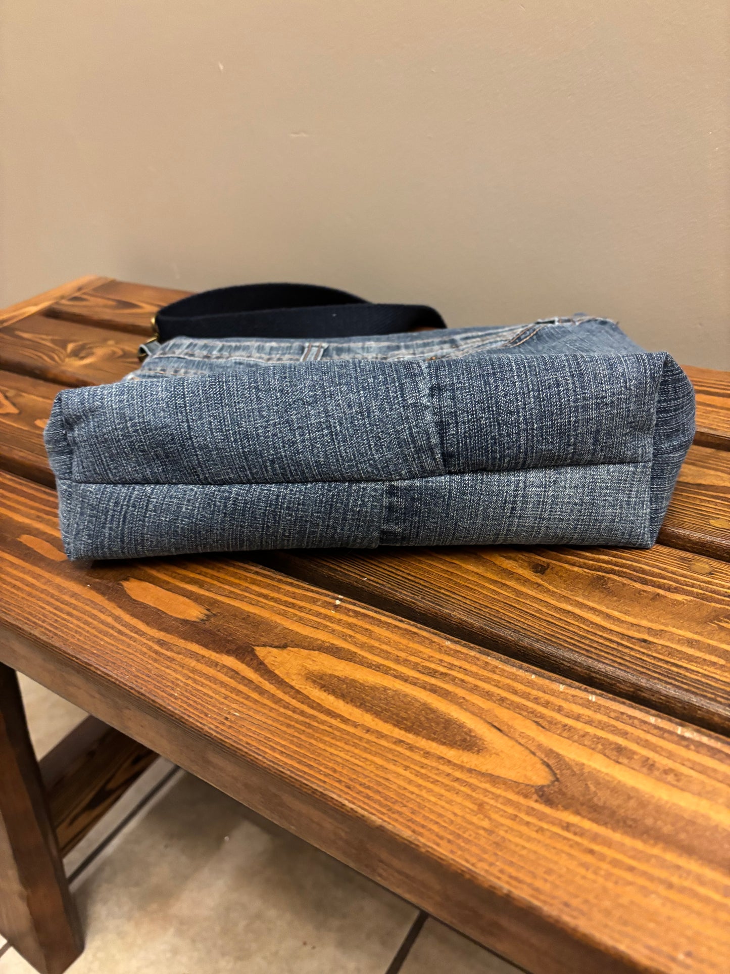 Upcycled Denim Jean’s Crossbody Bag