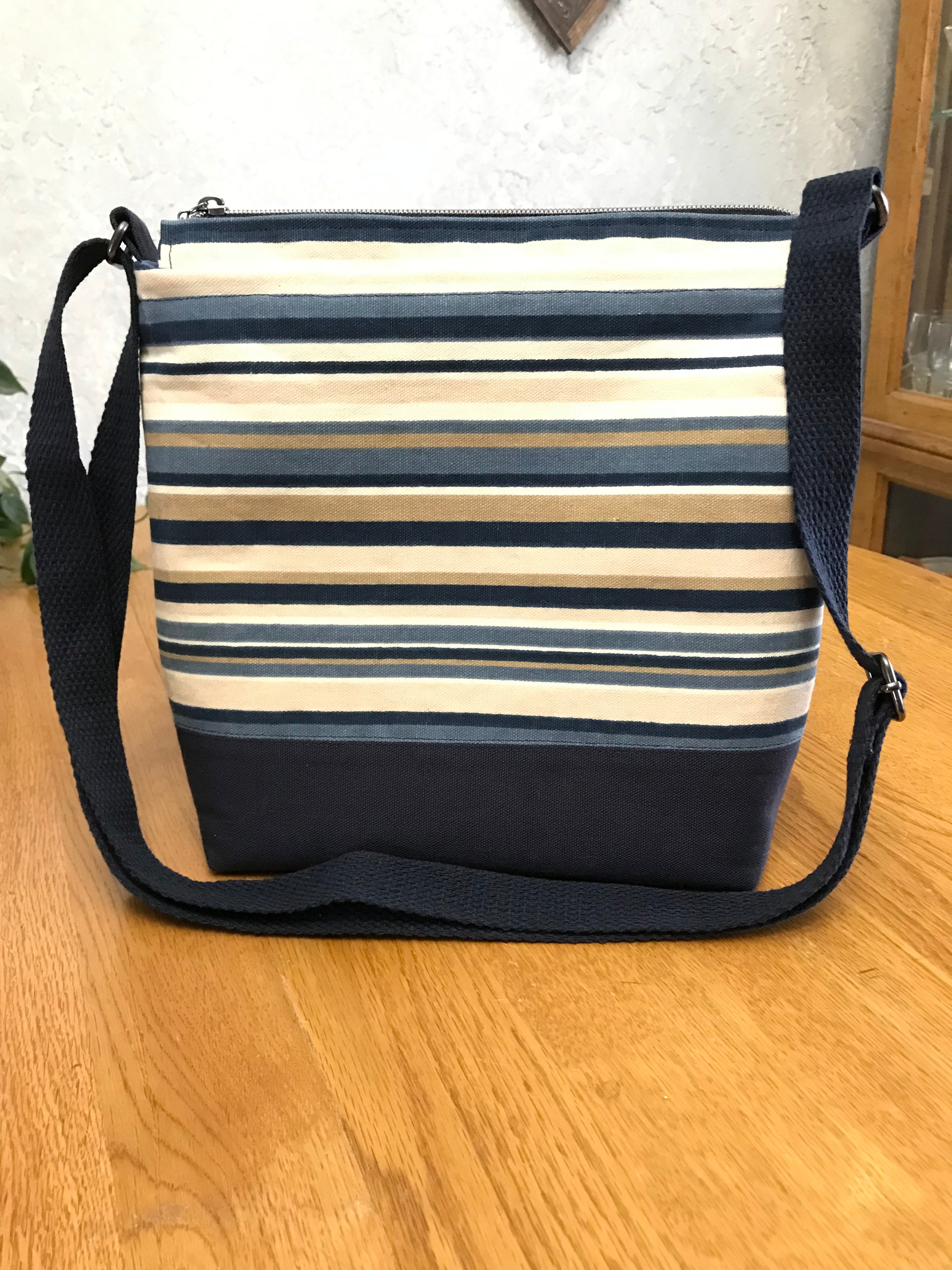 Fun Striped Crossbody Bag made from Canvas