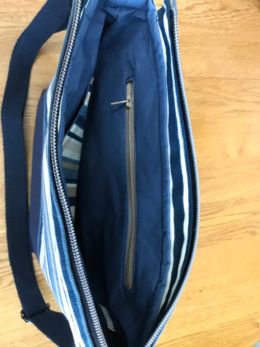 Fun Striped Crossbody Bag made from Canvas