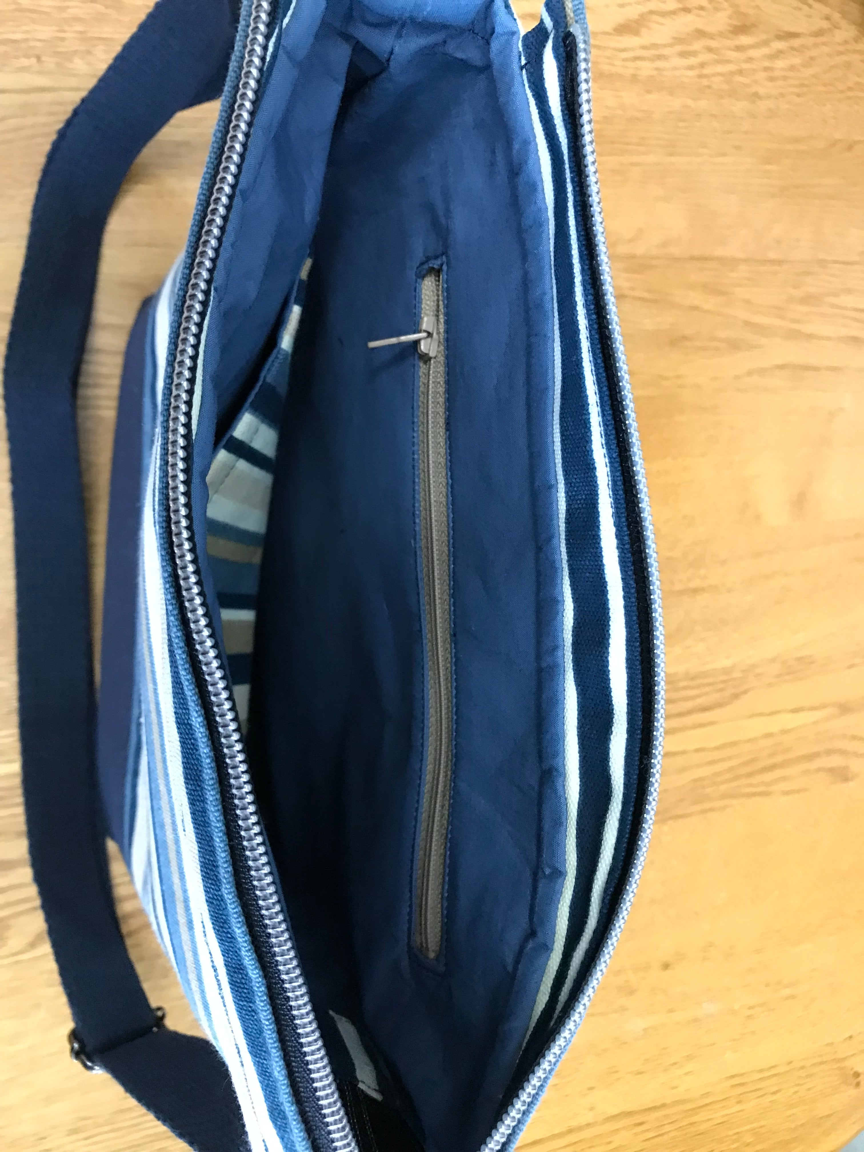 Fun Striped Crossbody Bag made from Canvas